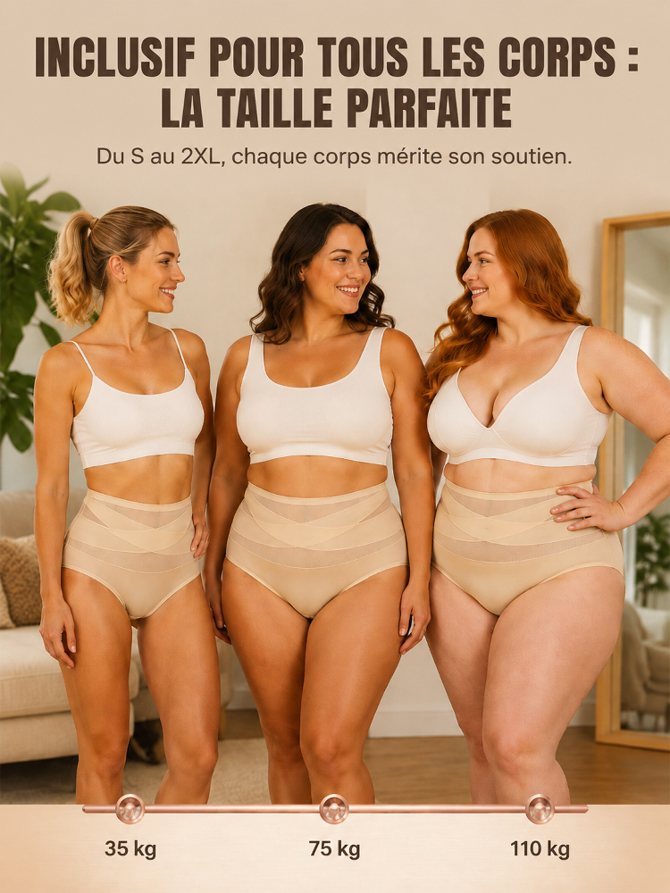 Culotte gainante en dentelle sculptante et amincissante