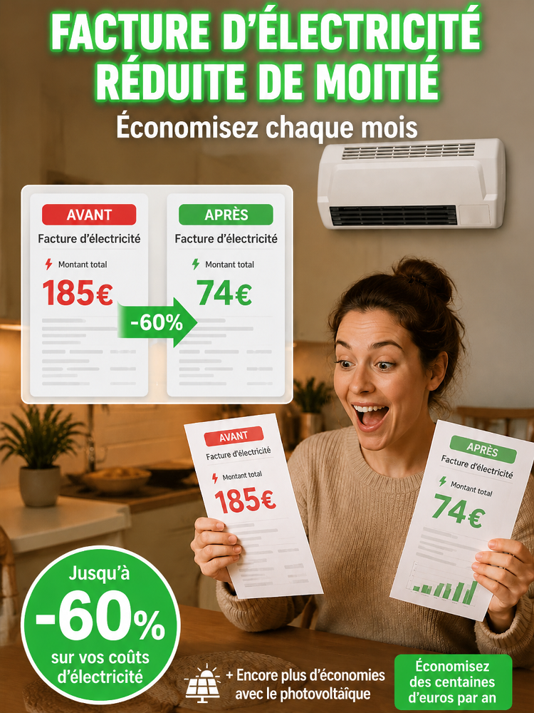 Climatiseur mural domestique 3.0 économe en énergie, chaud et froid🥵 Dites adieu aux factures d'électricité exorbitantes et à la chaleur étouffante ! 