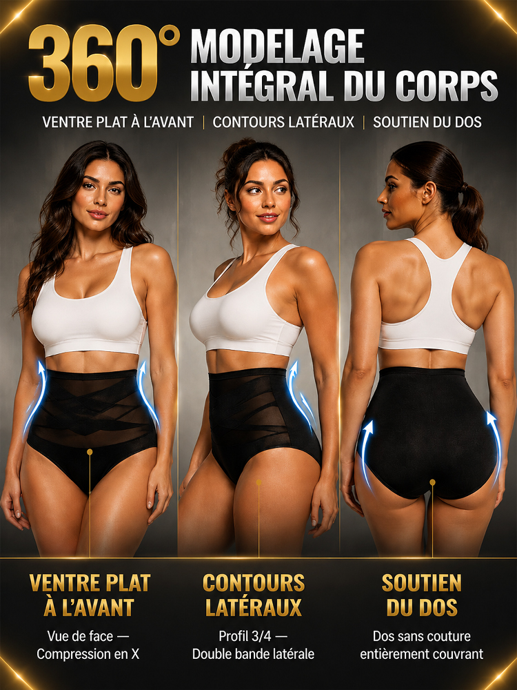 Culotte gainante en dentelle sculptante et amincissante