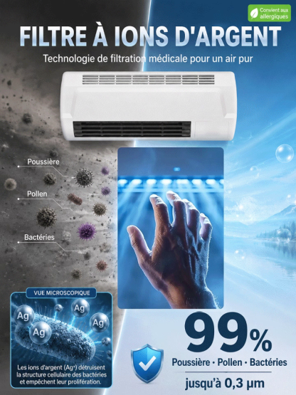 Climatiseur mural domestique 3.0 économe en énergie, chaud et froid🥵 Dites adieu aux factures d'électricité exorbitantes et à la chaleur étouffante ! 