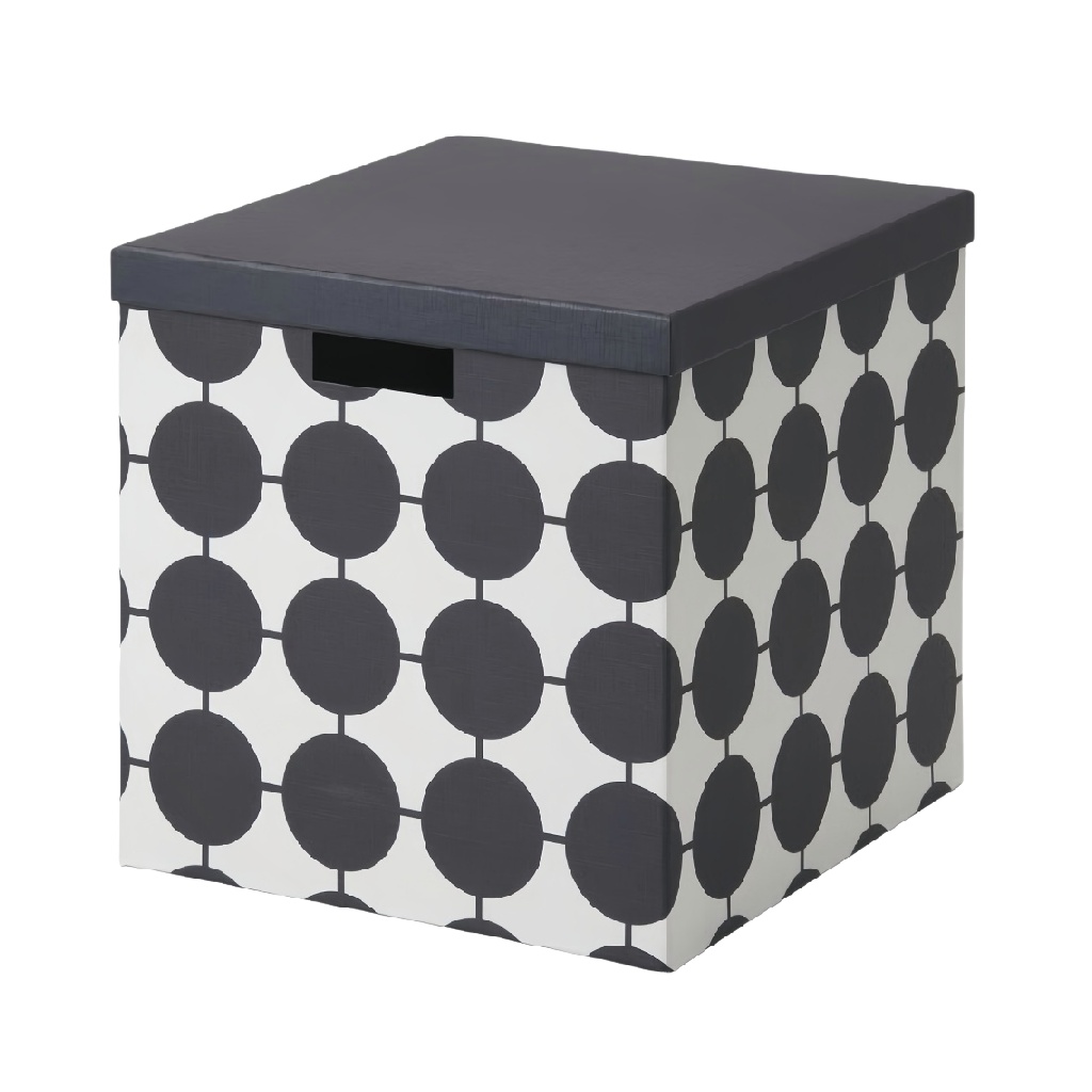Caja de almacenamiento plegable con tapa, diseño geométrico bicolor-jessehenry.shop