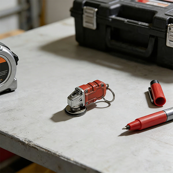 🛠️2-in-1-Inspired Mini Grinder Keychain: On-the-Go Smoothing Tool + Tool Enthusiast Collectible