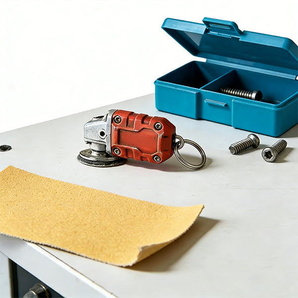 🛠️2-in-1-Inspired Mini Grinder Keychain: On-the-Go Smoothing Tool + Tool Enthusiast Collectible