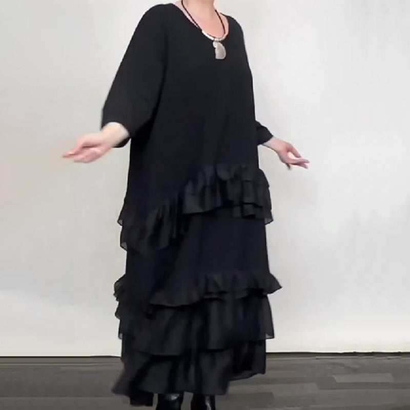 ⏳Time-Limited Special⏰New Arrivals Special Offer-Oversized Ruffle Layered Flowy Dress