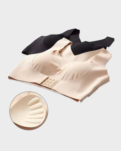 Wireless Front-Closure Posture Bra with Cross-Back Support