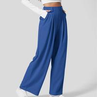 Halara Flex High-Waisted Waffle Wide-Leg Work Pants with Pockets