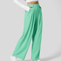 Halara Flex High-Waisted Waffle Wide-Leg Work Pants with Pockets