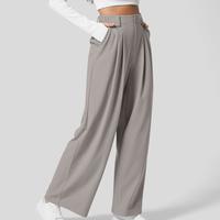 Halara Flex High-Waisted Waffle Wide-Leg Work Pants with Pockets