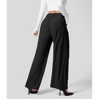 Halara Flex High-Waisted Waffle Wide-Leg Work Pants with Pockets