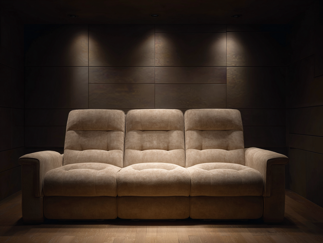 3-Sitzer Sofa Stoff 205x98x102 cm - Beige - Wohnzimmer - Relaxfunktion