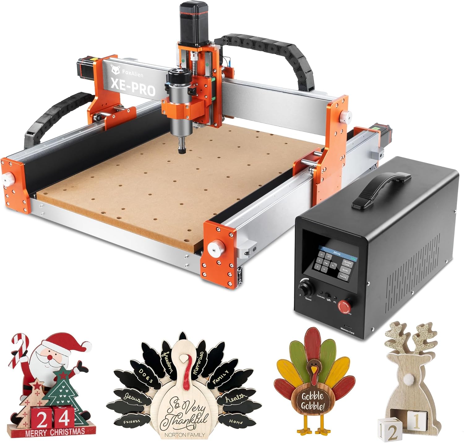 FoxAlien CNC Fräsmaschine XE - PRO mit Kugelumlaufspindeln, 400W Spindel 3 - Achsen Graviermaschine für Holz - Aluminium - Schneiden Aufrüstbar auf Linearschienen 220V-Hubare