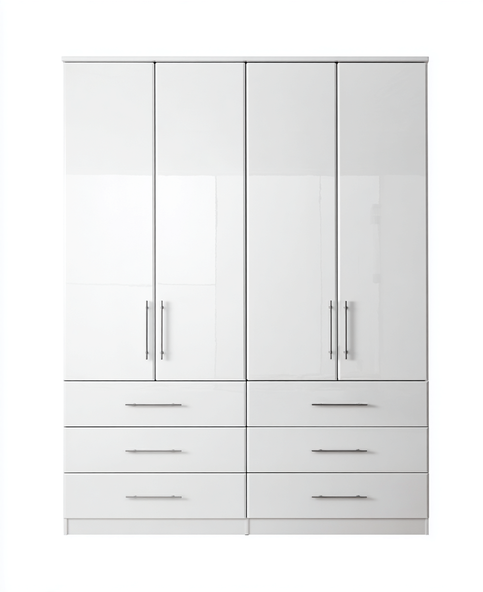 Kleiderschrank Holzwerkstoff 165x55x200 cm - Weiß - Schlafzimmer - mit Stauraum