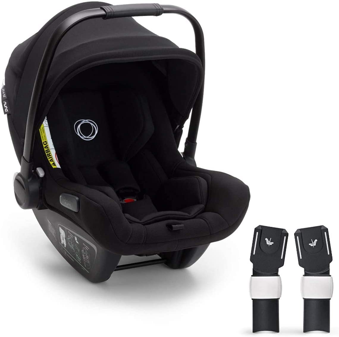 Bugaboo Turtle Air by Nuna 2020 version , komfortabler Kindersitz fürs Auto mit Bugaboo Fox Kinderwagen Adaptern und großem Sonnendach, ultra - leicht und sicher-Hubare