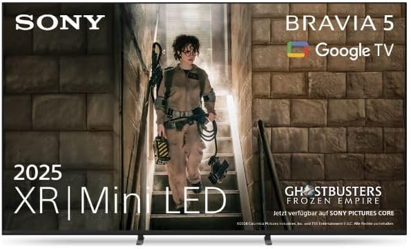 Sony BRAVIA 5 XR Mini - LED 65 Zoll Fernseher K65XR52 , AI XR - Prozessor, akustisches Multi - Audio, Dolby Vision Atmos, IMAX Enhanced, Google TV 2025 , Google Cast, Apple AirPlay 2, Game Menu, Smart TV-Hubare
