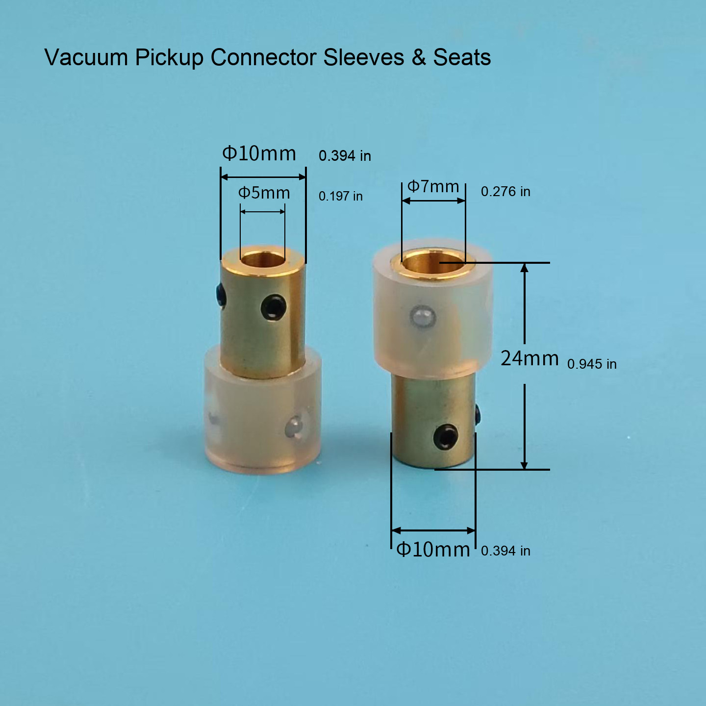 Original 24 mm brass sleeve in two orientations; standalone component, not a two-piece pack