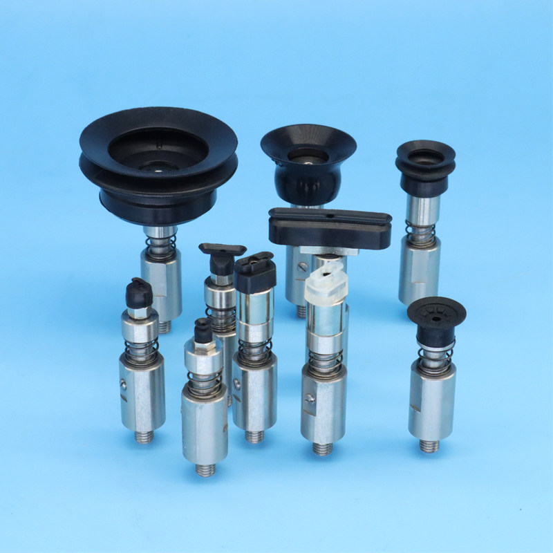 Original silver M5 male-mounted vacuum cup assembly family photograph; alternative configurations, not a kit