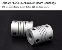Original D19 set-screw family photograph; D20 clamp photograph appears on model selection