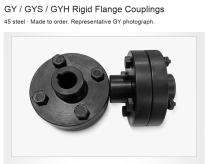Representative GY flange coupling photograph; GYS and GYH structure shown by their original drawings