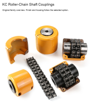 KC 45-Steel Roller-Chain Couplings, Custom Bores and Housings