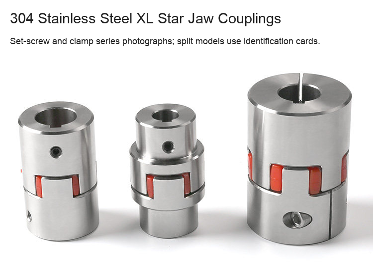 304 stainless steel XL original set-screw and clamp coupling photographs