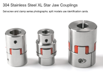 304 stainless steel XL original set-screw and clamp coupling photographs