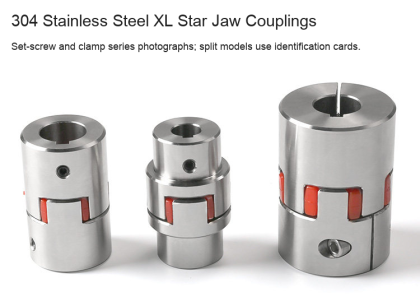304 Stainless Steel XL Star Jaw Couplings, Custom Bores