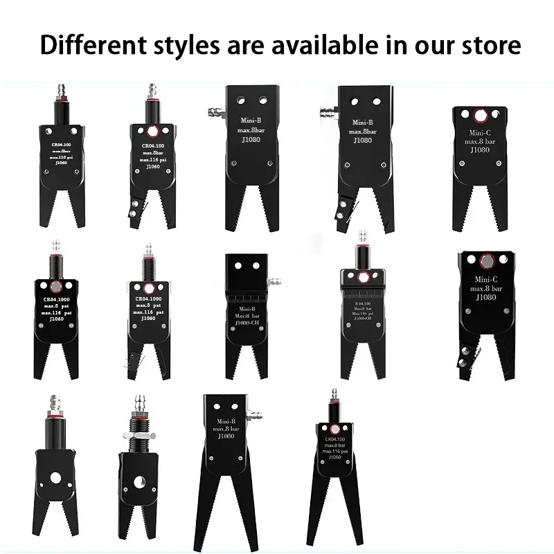 Mechanical Arm Gripper Pneumatic Clamp MINI A Male Female Thread Fixture Injection Molding Accessories Robot Automation Tools-BOLTTE