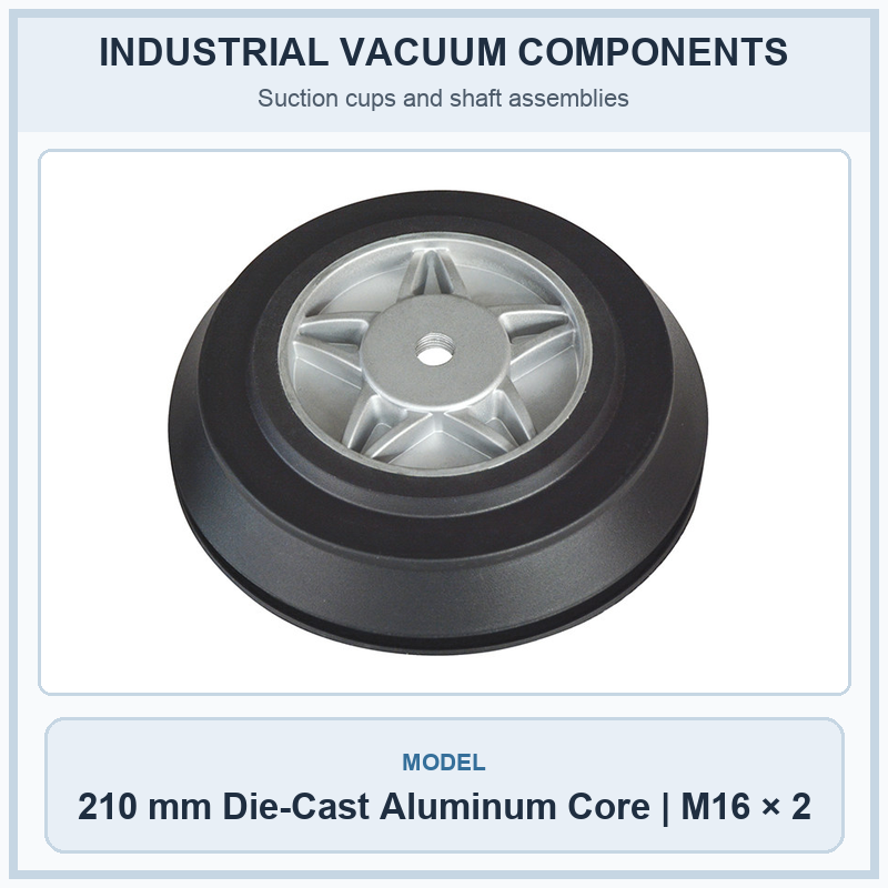 210 mm Die-Cast Aluminum Core | M16 × 2 industrial loading table vacuum component