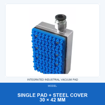 BOLTTE single suction pad + steel cover plate (30 × 42 mm) industrial vacuum pad