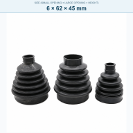 Pagoda-Style Wear-Resistant Rubber Bellows Dust Boots, 6–90 mm Bore