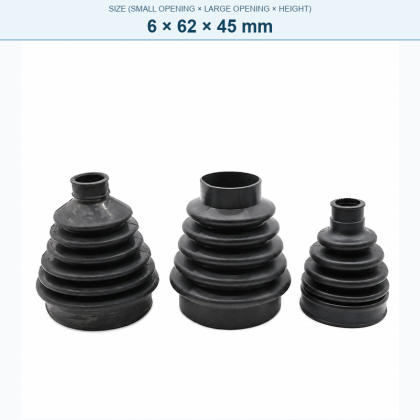 Pagoda-Style Wear-Resistant Rubber Bellows Dust Boots, 6–90 mm Bore