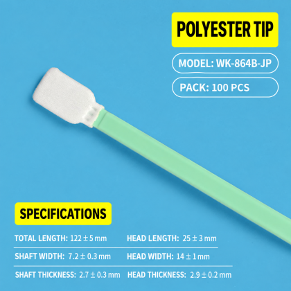 Industriella renrumspinnar för skrivhuvuden och optiska linser – spetsar i polyester, skum och bomull