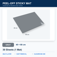Peel-Off Sticky Mats for Cleanrooms – Blue, White, Clear & Gray