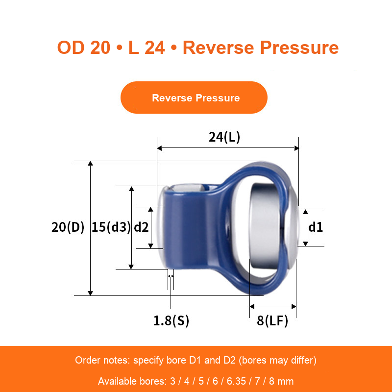 BOLTTE GB-D20-L24-RP aluminum flexible shaft coupling technical drawing