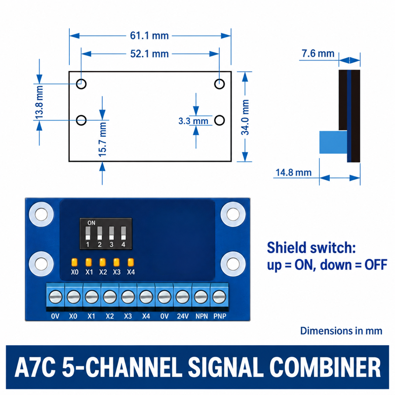 Robot gripper signal control accessory, A7C 5-Channel Signal Combiner
