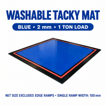 Washable tacky mat, blue 2mm 1ton
