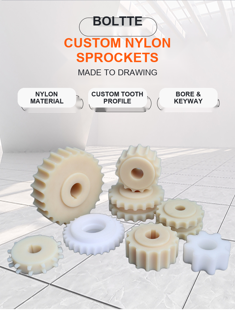 BOLTTE custom nylon sprockets made to drawing