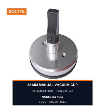 BOLTTE 55 mm Manual Vacuum Suction Cup with Handle - Aluminum & Rubber
