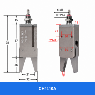 CH1410 Mini Pneumatic Grippers & Replacement Jaws, 3-110 mm