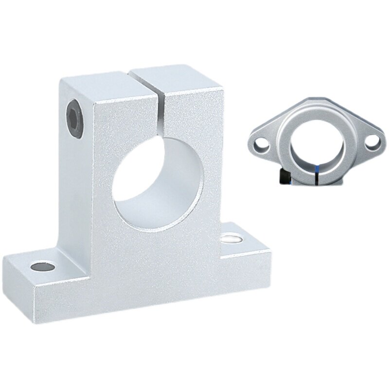Aluminum SK upright and SHF flange linear shaft supports