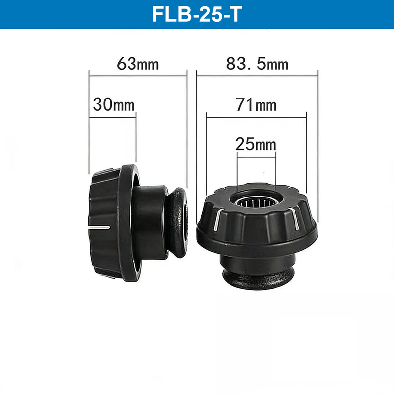 FLB-25-T quick-lock paper core end plug, 25 mm bore