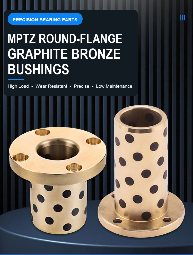 MPTZ round-flange graphite bronze bushings
