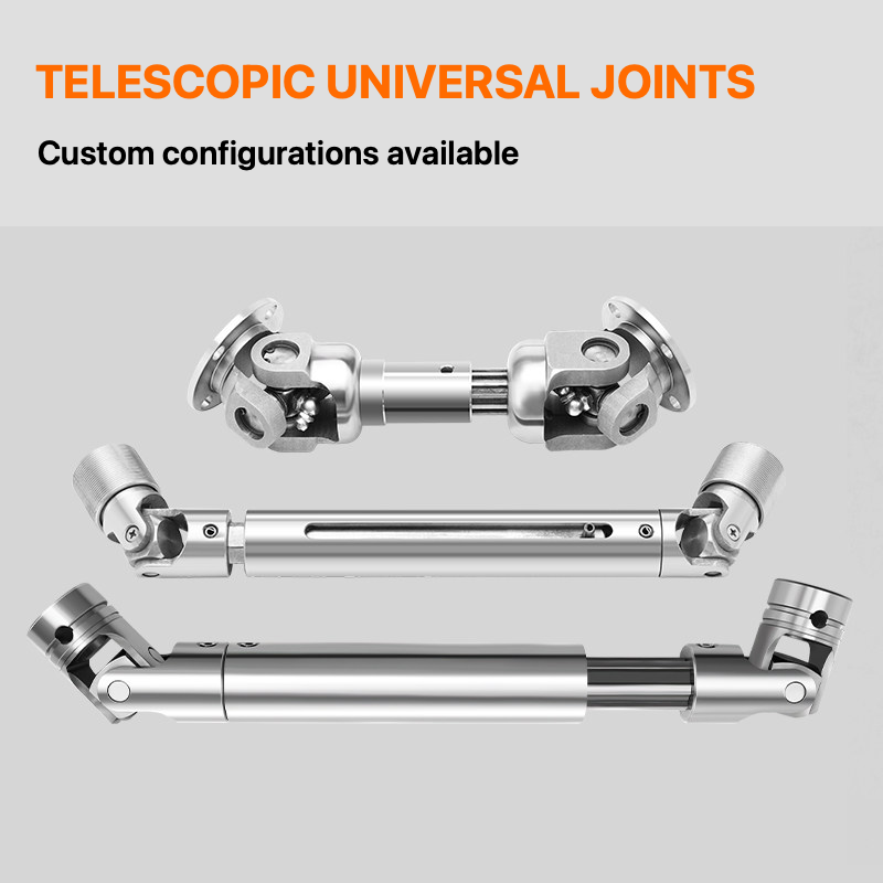 Telescopic 40Cr universal-joint shaft coupling configurations