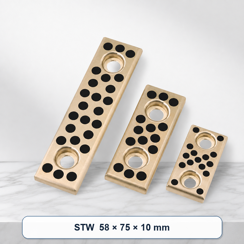 BOLTTE graphite bronze self-lubricating wear plate - STW  58 × 75 × 10 mm