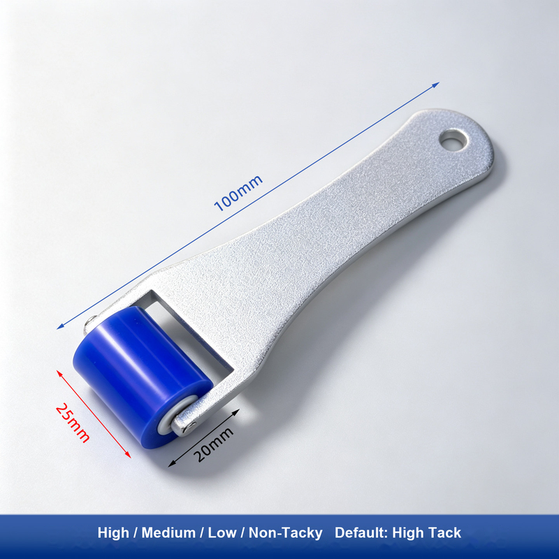 1 in (25 mm) Aluminum Plate Handle for silicone tacky roller and dust-removal system