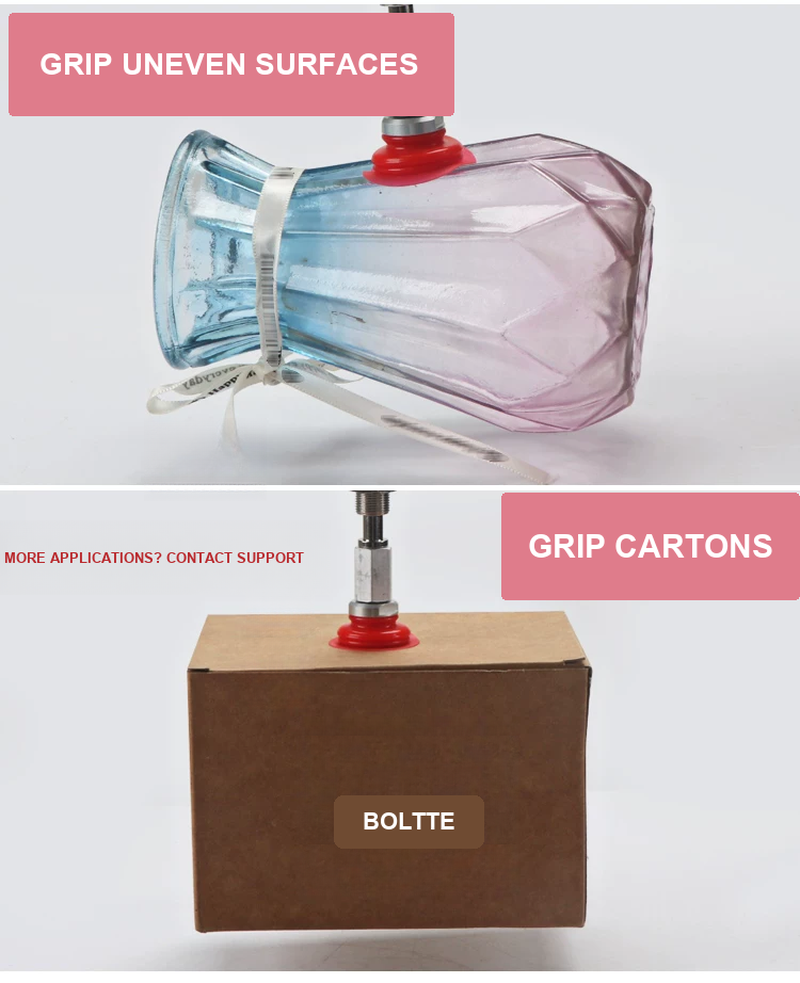 BOLTTE VBU application examples: uneven surfaces and carton handling