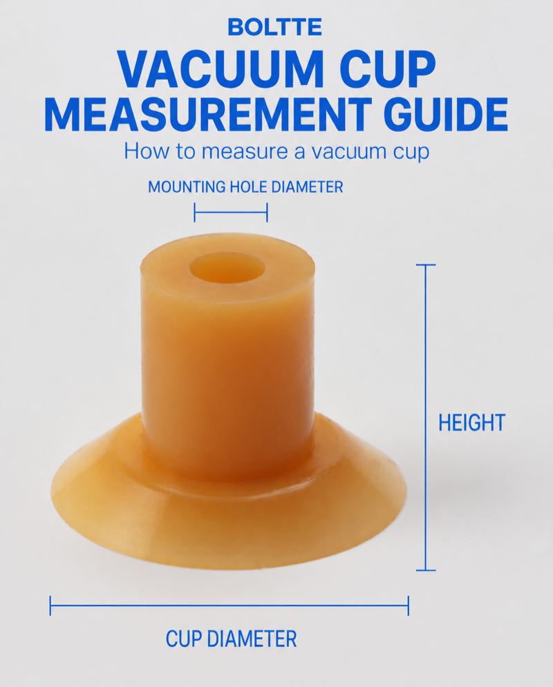 BOLTTE vacuum cup measurement guide