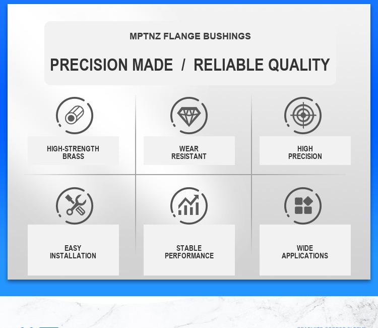 MPTNZ flange bushing precision features