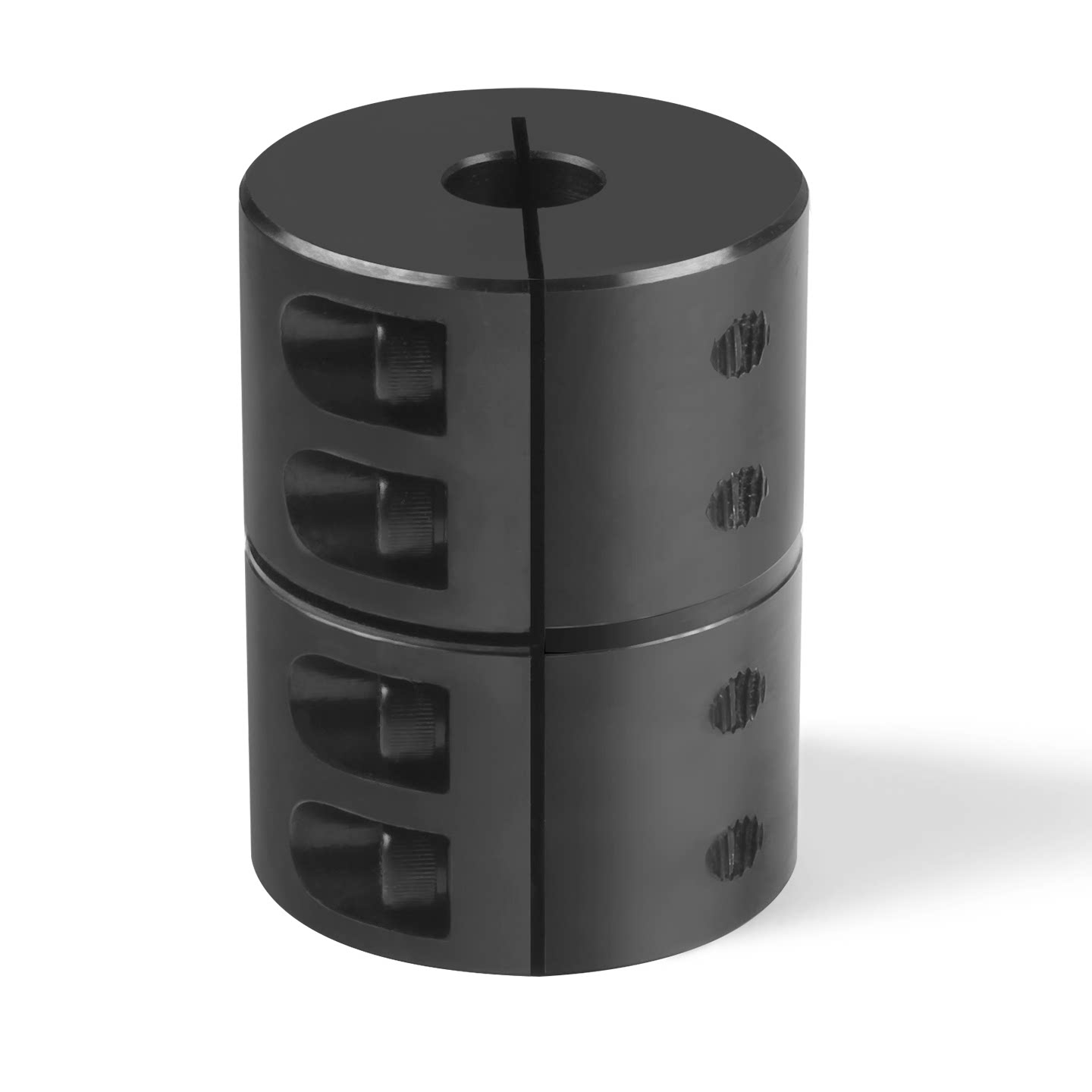 Black oxide 45 steel clamp rigid shaft coupling