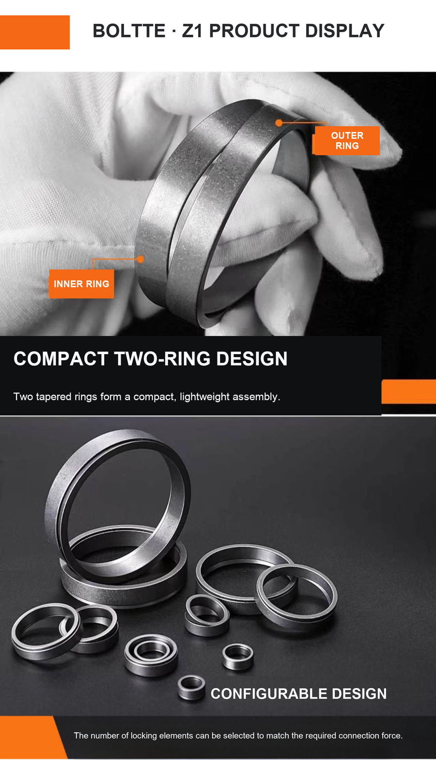 Z1 tapered inner and outer ring design